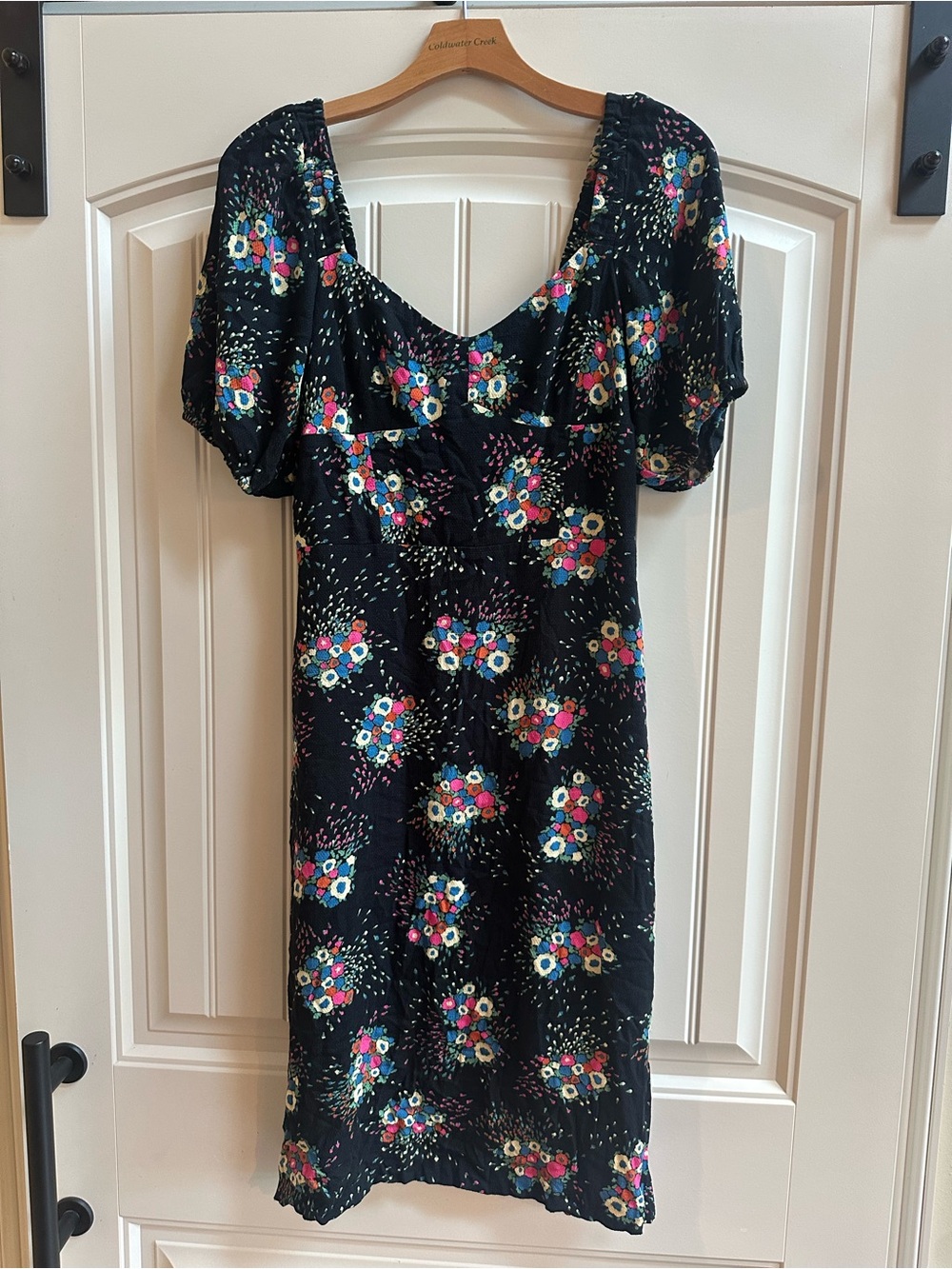 Anthropologie Scarletta Sweatheart Floral Smocked Midi Dress 4